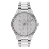 CALVIN KLEIN 25200342 Silver Dial Silver Patterned Stainless Steel